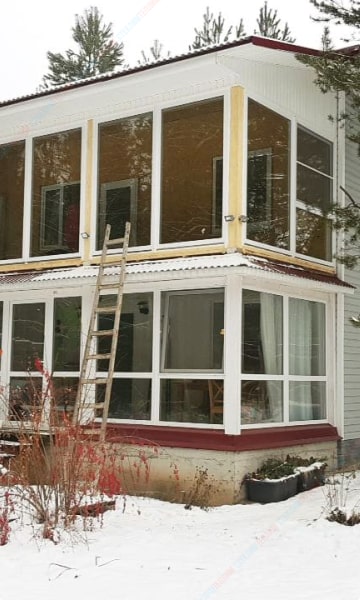 Панорамное остекление частного дома Пермь Стеклим-Теплим