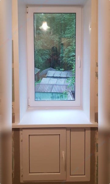 Установка окна с хрущевским холодильником Пермь Стеклим-Теплим