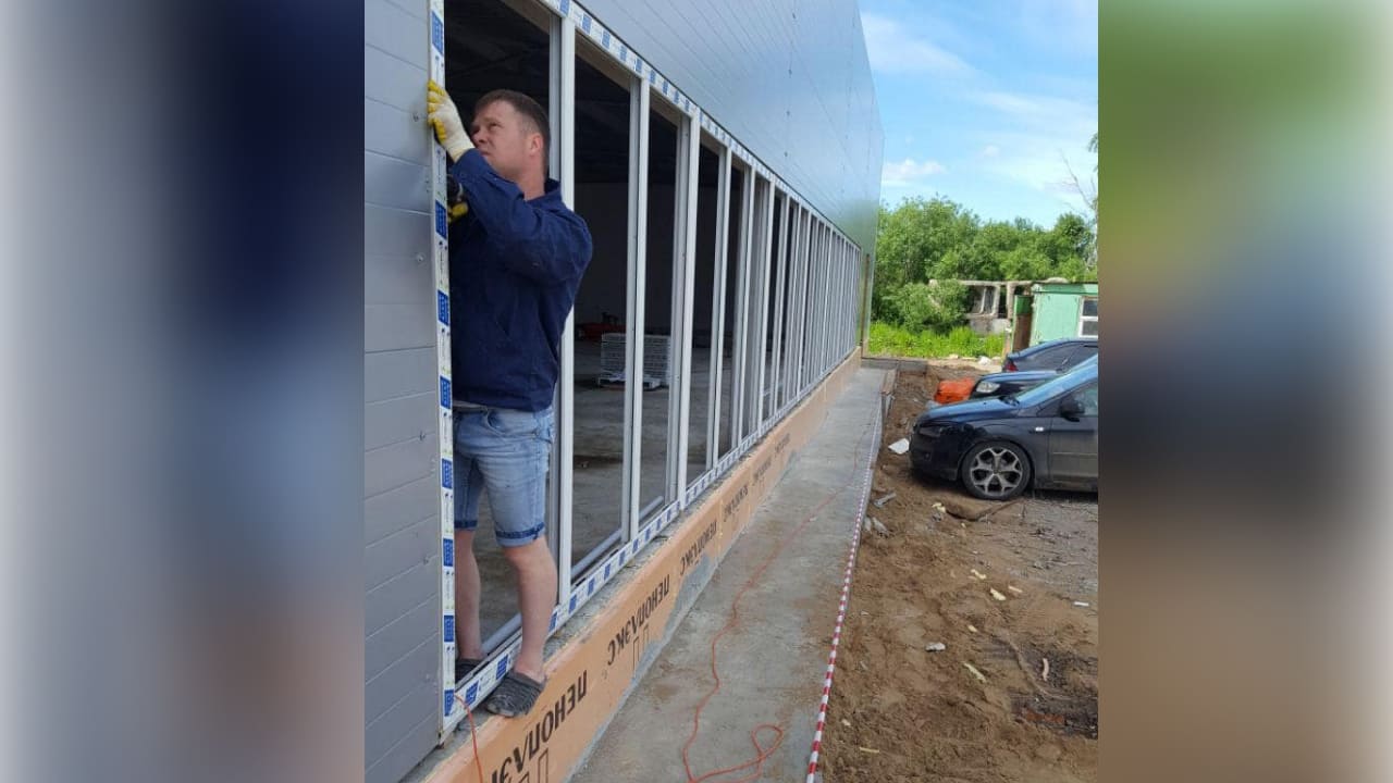 Остекление магазина Пятерочка в Перми Стеклим-Теплим