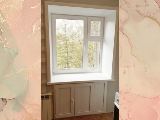 Установка окон с хрущевским холодильником в Перми Стеклим-Теплим