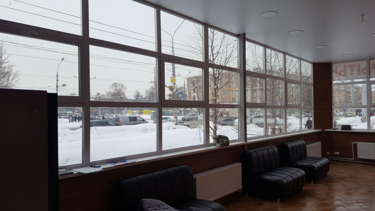 Остекление автомойки на перекрестке г.Хасана - ул.Чкалова в Перми. Стеклим-Теплим