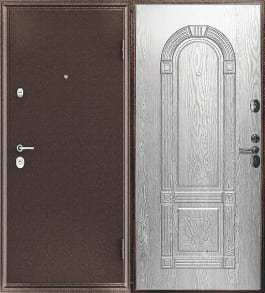 Дверь входная для квартиры трехконтурная Страж 3К-3Д Беленый дуб