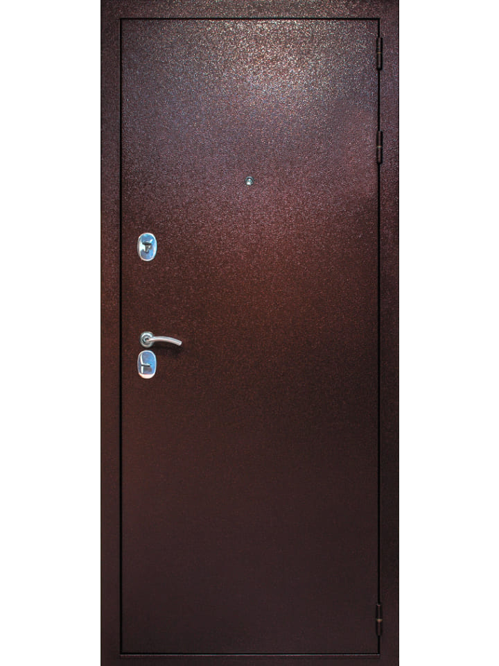 Дверь входная в квартиру трехконтурная Страж 3К Techno венге. Вид снаружи