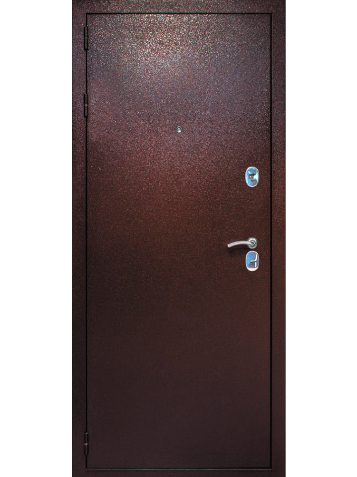 Дверь входная в квартиру трехконтурная Страж 3К Металл-медь. Вид изнутри