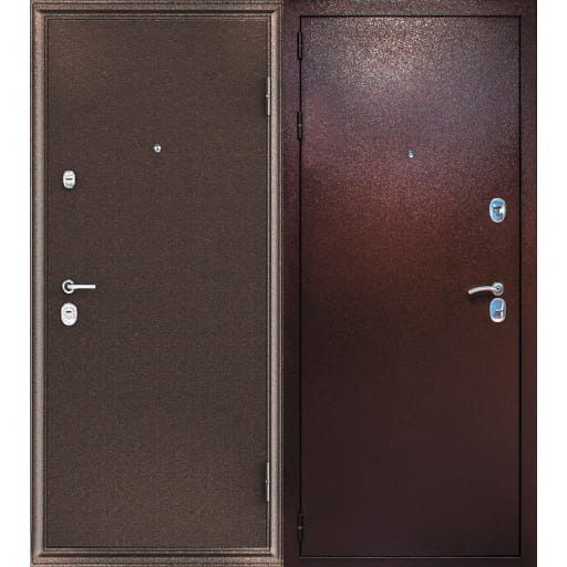 Дверь входная в квартиру трехконтурная Страж 3К Металл-медь